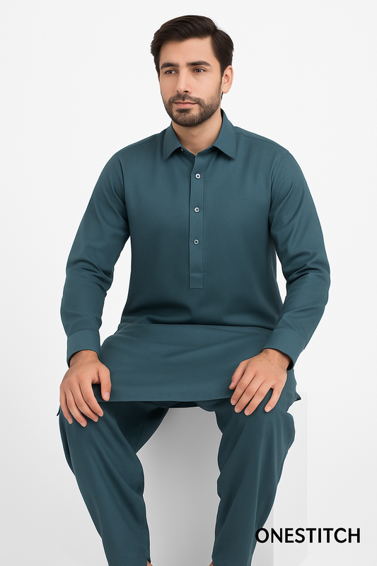 Ocean Teal - Premium Shalwar Kameez