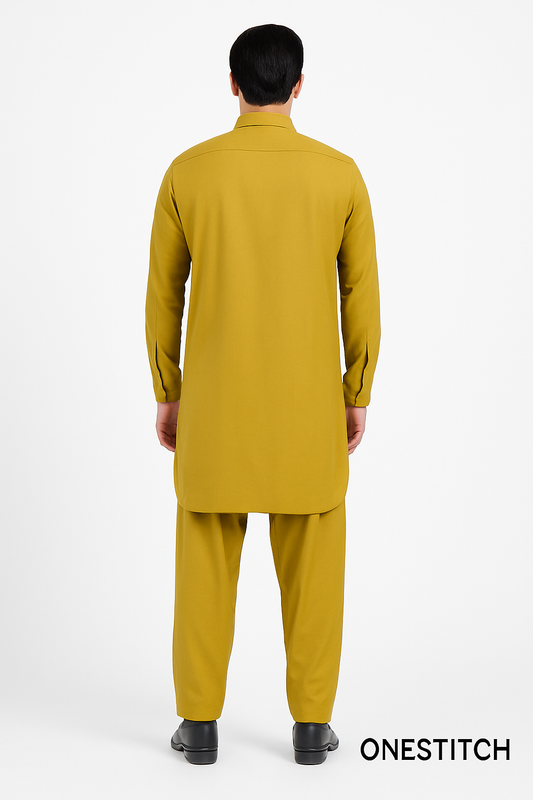 Amber Charm – Elegant Mustard Ensemble