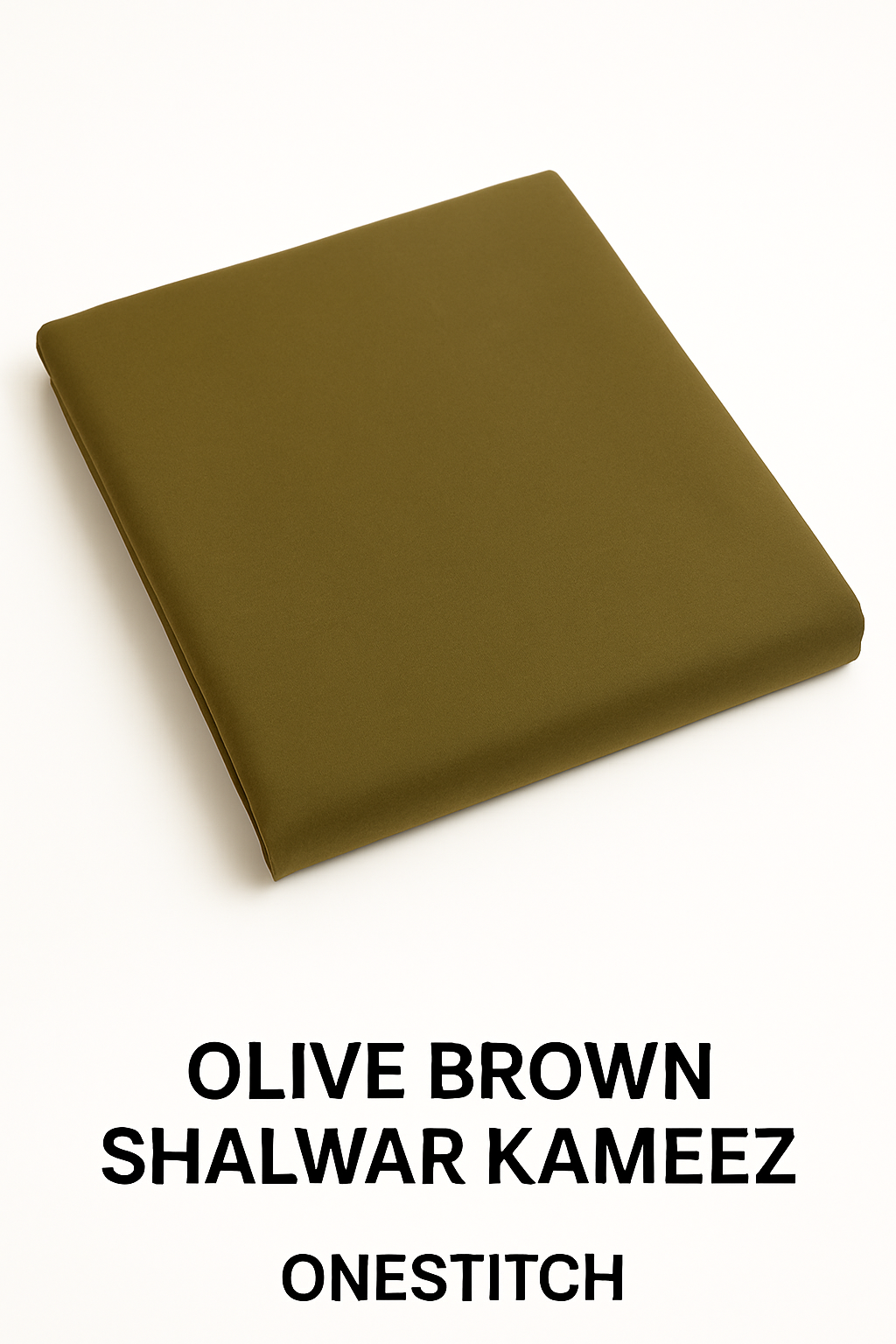 ONESTITCH Olive Brown Shalwar Kameez – Premium Collar Style