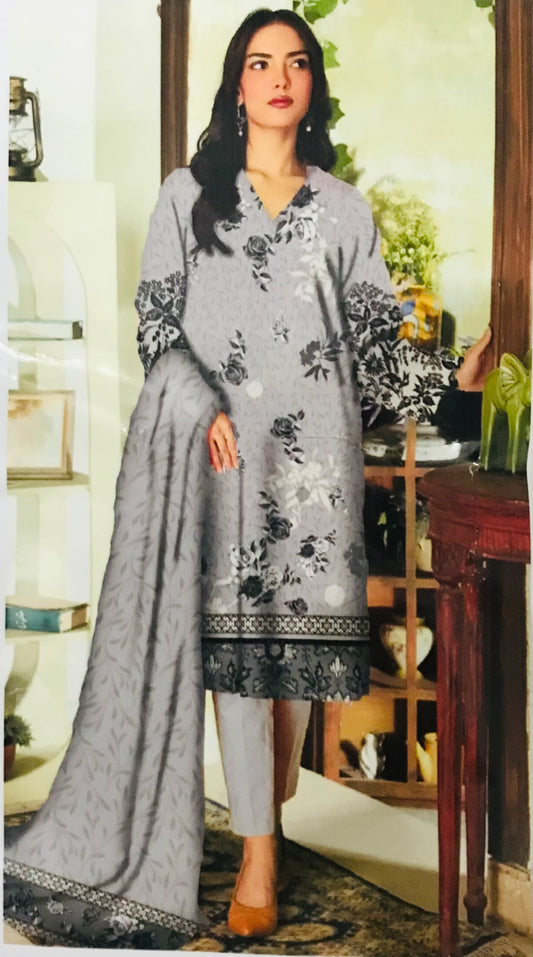 Digital Print Bana Dora Lawn Shirt With Voil Dupatta