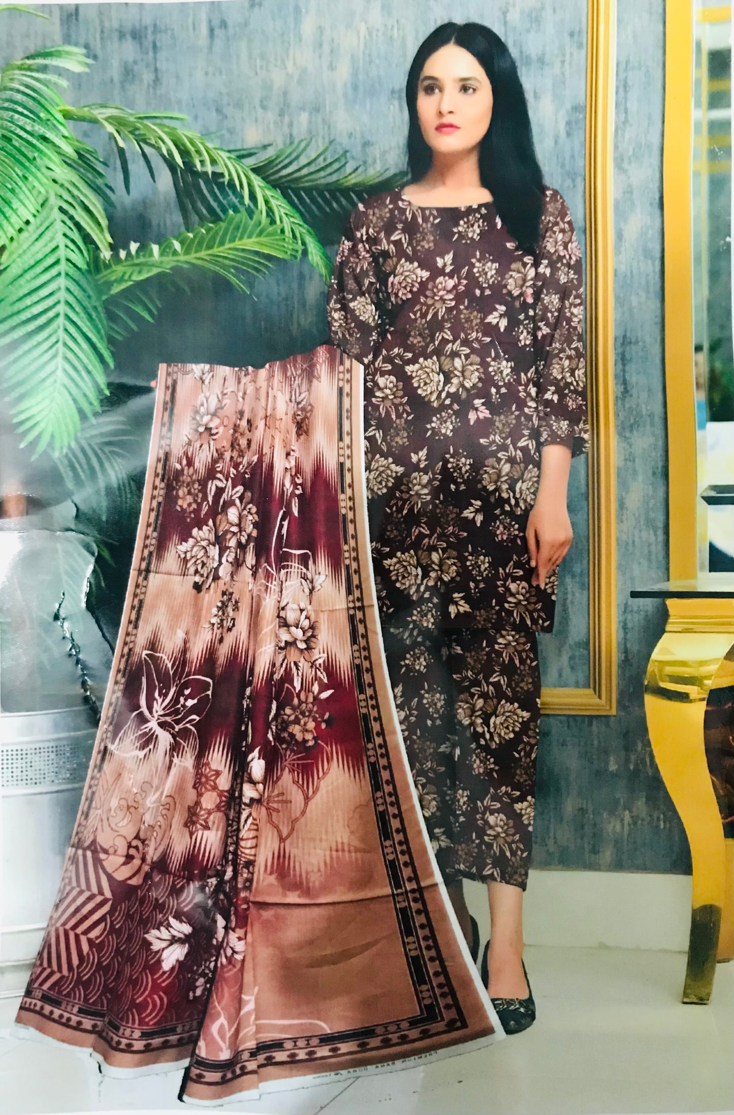 LIMELIGHT (Digital Print Bana Dora Shirt With Voil Dupatta