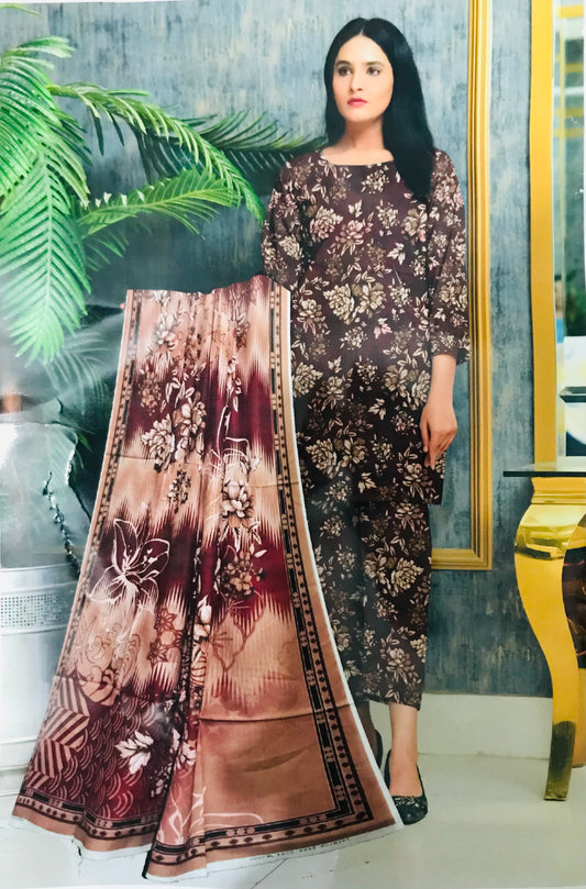 LIMELIGHT (Digital Print Bana Dora Shirt With Voil Dupatta