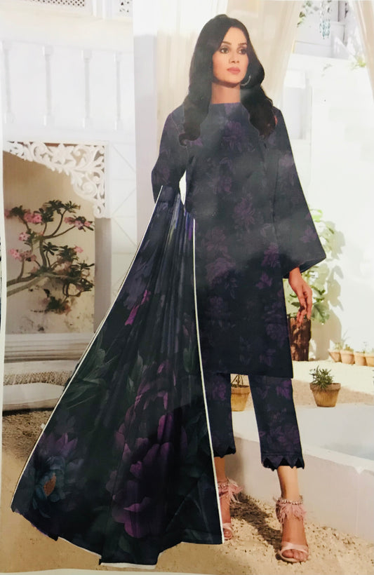 LIMELIGHT (Digital Print Bana Dora Shirt With Voil Dupatta